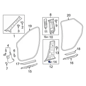6221713010 Lexus Oe For Rx350h 2023-2025 Door Interior Trim Panel Retainer