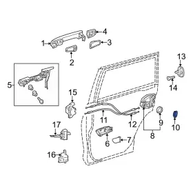 6783660010 Lexus Oe For Gx460 2017-2023 Center Door Lock Rod Cover