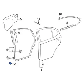 6792324030 Lexus Oe For Lx570 2008-2015 Front Door Stop