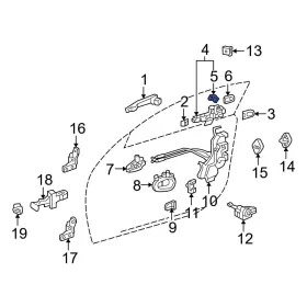 6929312050 Lexus Oe For Sc430 02-10 Front Left Outer Interior Door Handle Clip