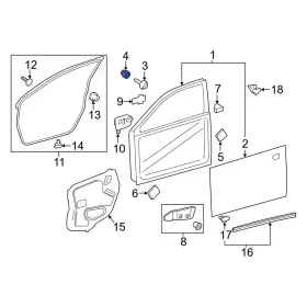 9054109069 Lexus Oe For Nx250 2022-2025 Front Door Stop