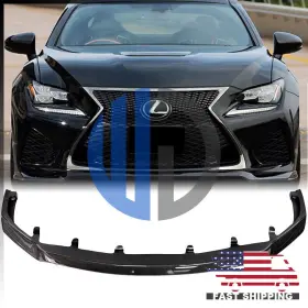 Wj-lx15rcf01atcf Lexus Open Box For 2015-2018 Rc-f At Style Carbon Fiber Front Lip Spoiler Usc10
