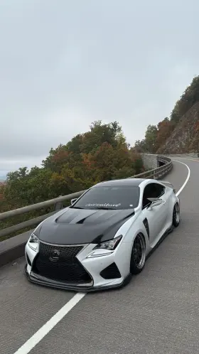 Wj-lx15rcf01gcf Lexus Rcf Carbon Fiber Front Lip Sideskirt Apr Splitter