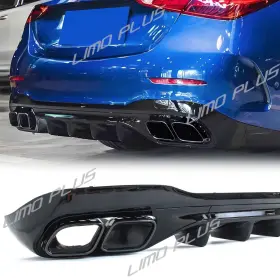 Di224 Limo Plus Amg C63 Style Diffuse Black Exhaust Tips For Mercedes C W206 C300 C43 Sedan