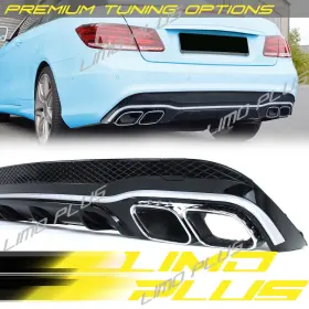 Di227 Limo Plus For Mercedes-benz E350 E550 2014-2017 Coupe/conv W207 Amg Diffuser And Tips Chrome