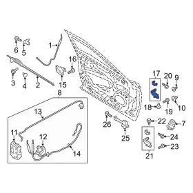 Ds7z5426811b Lincoln Oe For Mkz 2013-2020 Rear Left Lower Door Hinge