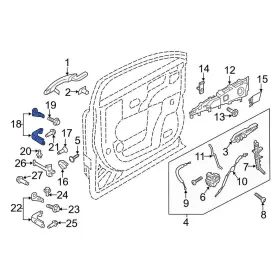 Ft4z5822801b Lincoln Oe For Mkx 2016-2018 Front Left Upper Door Hinge
