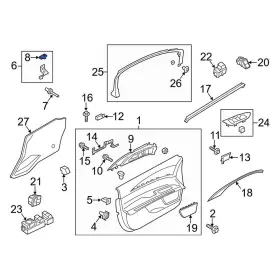 W520832s439 Lincoln Oe For Mkz 2013-2020 Inner Interior Door Handle Nut