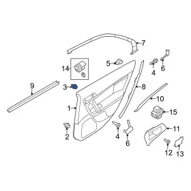 W713102s300 Lincoln Oe For Mkz 10-12 Rear Door Interior Trim Panel Retainer