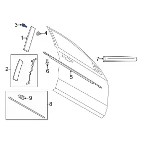 W718198s450b Lincoln Oe For Navigator 2018-2024 Door Applique Screw