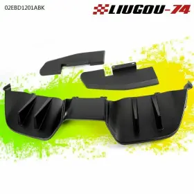 Big20395 Liugou74 3 Pcs Fit For 15-17 Ford Mustang Rear Bumper Diffuser Valance Spoiler Protector