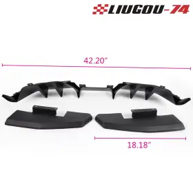 Big28004 Liugou74 3x Fit For 2015-2017 Ford Mustang Rear Bumper Diffuser Valance Spoiler Protector