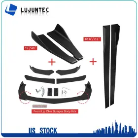 Adp17010da886s Ljt Universal Car Front Rear Lip Spoiler Splitter 86 Inch Side Skirt Extension For Bmw