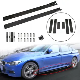 C207-a011-cf Madhornets 86.6 Inch Universal Side Skirt Extensions Rocker Panel Splitters Lip Carbon Fiber #9