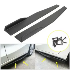 C207-a012-carbon Madhornets Pair 74.5cm Car Carbon Fiber Side Skirts Rocker Splitters Diffuser Winglet U1