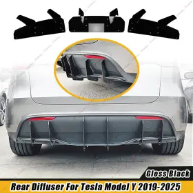Mag009760-gb Mag Rear Bumper Diffuser Lip Spoiler Body Kit For Tesla Model Y 2019-2025 2024 Black