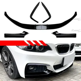 Mtdf222013 Mag For Bmw 2 Series F22 M Sport 2013-2020 Front Bumper Lip Canards Glossy Black