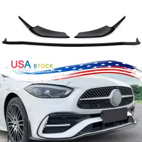 W206 Magickit 768381627796 Fits For Mercedes Benz 2022-2024 C43 Front Bumper Lip Splitter Glossy Black