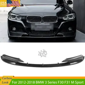 Magickit 768381730397 Carbon Look Front Bumper Spoiler Splitter Lip For 2012-2018 Bmw F30 F31 M Sport