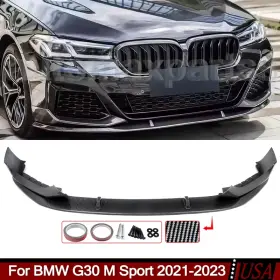 M550i Magickit 768704419633 Carbon Look Bumper Lip Splitter For Bmw G30 530i 540i M Sport Lci 2021-23