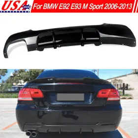 Magickit 796237676698 For Bmw E92 E93 328i 335i M Sport 2006-13 Rear Bumper Diffuser Lip Twin Exhuasts