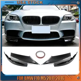 Magickit 796237718909 Front Corner Spoiler Carbon Fiber Look Splitter For Bmw F10 5 Series M5 2011-16