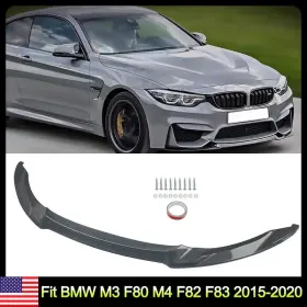 8799989 Magickit Carbon Fiber Look Abs Front Bumper Splitter Fit Bmw F80 F82 F83 M4 M3 2015-2020