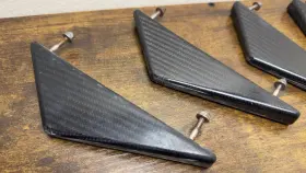 Dis.83619000 Maserati Quattroporte Carbon Fiber Rear Diffuser Fins Aero Kit Set Of 4 Oem