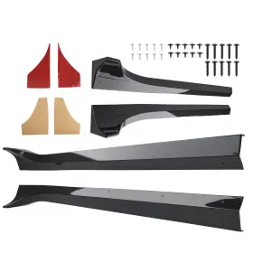 2guprn Maxpeedingrods Black Side Skirt Body Kit For Tesla Model 3 17-23 Extension Panel Abs 2pcs