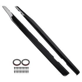 43yz09 Maxpeedingrods Abs Side Skirt Extension Panel Lip For Chevy Camaro Ss Ls Lt 10-2015 Gloss Black