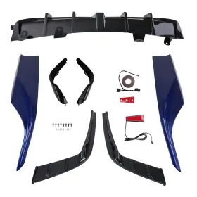 Maxpeedingrods 4vglsn Rear Bumper Diffuser Still Night Blue Corner Apron Spat For 18-2022 Accord Led