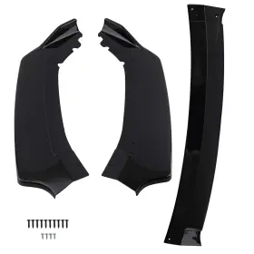 5ashmx Maxpeedingrods Front Bumper Accent For Honda Civic Si/hatchback 2017-2021 Black Plastic Guard