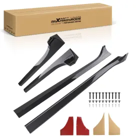 5rxge7 Maxpeedingrods Abs Plastic Side Skirt Extension For Tesla Model 3 17-23 Black Body Kit Panel 2p