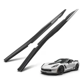 Ajhdf1 Maxpeedingrods Left Right Side Skirts For Chevy Corvette C7 Z06 2014-2019 Carbon Look Abs Kit