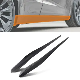 Maxpeedingrods Chng8y Body Kit Black Side Panel For Chevy Corvette C8 2020 2021 2022 Extension Skirt