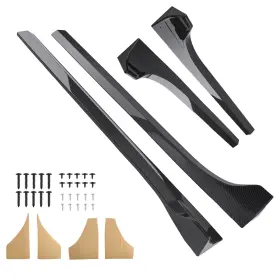 Dpx6gs Maxpeedingrods Black Side Skirt Extension Kit For Tesla Model 3 17-23 Abs Body Panel 2pc Set