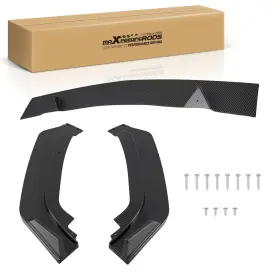 Fnycd8 Maxpeedingrods 3pc Front Bumper Body Kit Spoiler For Infiniti Q60 2017-2022 Carbon Fiber Style