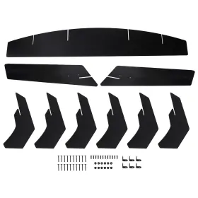 O07zs5 Maxpeedingrods 9pc Diffuser Kit For Ford Mustang 15-23 Performance Gloss Black Rear Bumper Lip