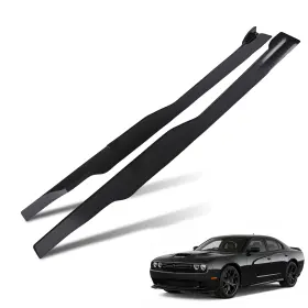 Px2bi0 Maxpeedingrods Body Side Skirt Extension For Dodge Charger Srt Daytona Gt 2015-2023 Gloss Black