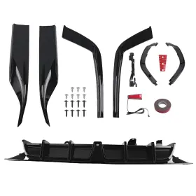 R6ct71 Maxpeedingrods Rear Bumper Diffuser 2x Corner Apron Spats For Honda Accord 10th Gen 18-20 Led