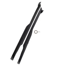 Swfop7 Maxpeedingrods Abs Side Skirt Panel Extension For Dodge Charger R/t Gt Scat Pack 2015-23 Black