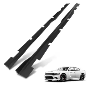 Wv42ys Maxpeedingrods Side Skirt Panel Kit For Dodge Charger 2015-2023 Abs Body Extension Matte Black