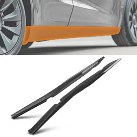 Maxpeedingrods Y69qnz Aerodynamic Side Skirts For Chevrolet Corvette C7 Z06 14-19 Carbon Look Body Kit