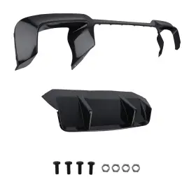 Z28cn9 Maxpeedingrods 2pcs Carbon Fiber Look Rear Bumper Diffuser Lip For Bmw F10 M5 M Sport 2011-2016