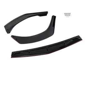 Z3dglo Maxpeedingrods Front Lower Body Spoiler For Hyundai Sonata 2020-2023 Glossy Black Red Lip Kit