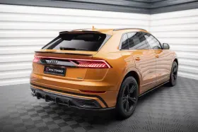 Auq81slinecnc-rs1b Maxton Design Street Pro Rear Diffuser Audi Q8 S-line Mk1 Without Tow Hitch