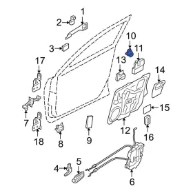 Cd7358361a Mazda Oe For Protege5 2002-2003 Rear Door Lock Striker Plate