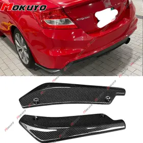 Th09 Meeting-shop Carbon Pattern Rear Bumper Lip Diffuser Splitter Spats For Honda Civic 2012-2015