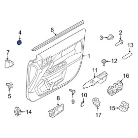 W713297s300 Mercury Oe For Milan 10-11 Rear Door Interior Trim Panel Retainer