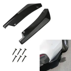 Mjqp2110 Middrivr Jsorum 2pcs Rear Bumper Canard Splitter Protector Universal Black